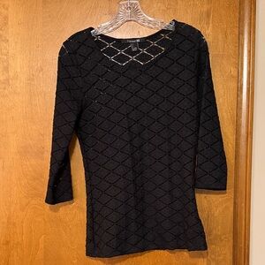 Forever 21 Black Textured Knit Top